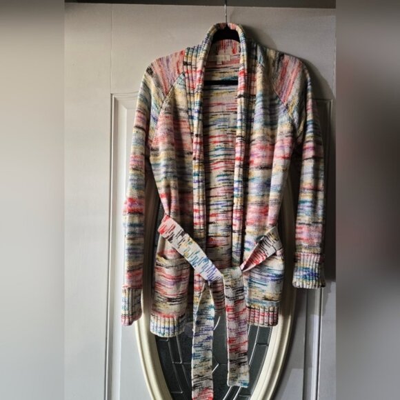 Etcetera Multicolor Knit Belted Cardigan – Size Large - Picture 1 of 6
